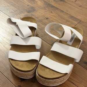 Steve Madden White Espadrille Sandals